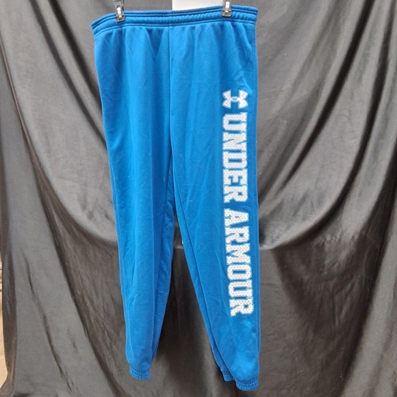 Under Armour Blue Track Pants with Elastic Cuffs - Picture 1 of 15